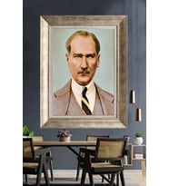 Gümüş Çerçeveli Atatürk Tablo ds190