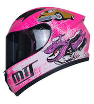 M201 Pink Motosiklet Çocuk Kaskı Full Face Kids Kask