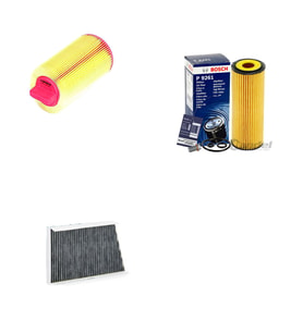 Bosch Filtre Bakım Seti Mercedes C200 W203 2003-2007 Benzinli Hava + Yağ f. + Polen Filtre Sardes