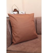 Kahverengi Premium %100 Pamuklu Fermuarsız Kırlent Kılıfı 43x43cm