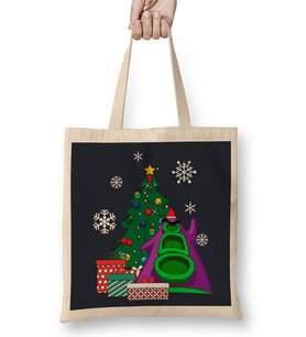 Day Of The Tentacle Around The Christmas Tree Bez Çanta Uzun Saplı