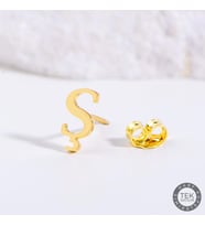 14 Ayar Altın Ş Harf Küpe 0,46 gr
