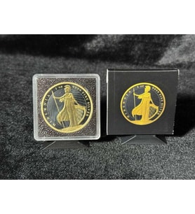 2023 Niue 2 Dolar Hibernia - Black Platinum & 24 Ayar Altın Kaplama 1 Oz Gümüş Para 100 Limitli Seri
