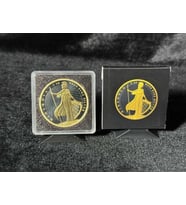 2023 Niue 2 Dolar Hibernia - Black Platinum & 24 Ayar Altın Kaplama 1 Oz Gümüş Para 100 Limitli Seri