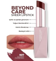 Beyond Care Sheer Lipstick 907 - Glossy Espresso - Yoğun Nemlendirici Besleyici Etki - Parlak Ruj