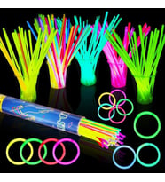 NEON GLOW STİCK IŞIKLI FOSFOR ÇUBUK IŞIKLI BİLEKLİK 200 ADET IŞIKLI KOLYE  IŞIKLI ÇUBUK NEON IŞIK