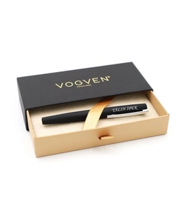 Vogven Marka Mat Renk Rubber Gövde Roller Kalem (Siyah)