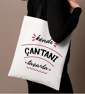 BK Gift Kendi Çantanı Tasarla Siyah Çanta(50 ADET), Alışveriş Çantası, Arkadaşa Hediye, Sevgiliye Hediye