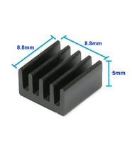 8.8mm x 8.8cm x 5mm Alüminyum Metal Soğutucu Blok Radyatör Amfi Led Entegre Transistor Vga Ram Memo
