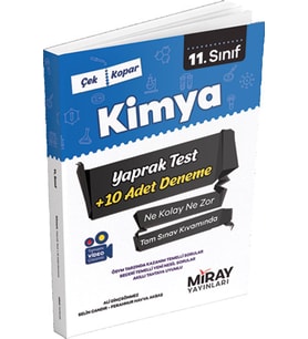 Miray Yayınları 11. Sınıf Kimya Yaprak Testler