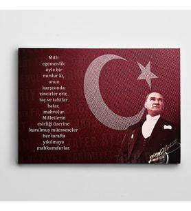 Atatürk Milli Egemenlik Kanvas Tablo