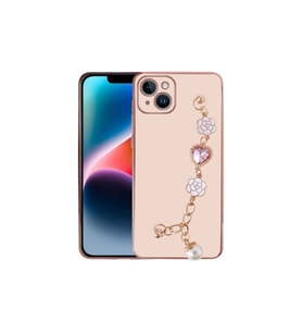 Apple iPhone 15 Uyumlu Kılıf El Tutamaçlı Kamera Korumalı Zore Taka Silikon Kapak (Pembe)