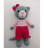Tüylü Minik Kedicik Amigurumi Organik Oyuncak