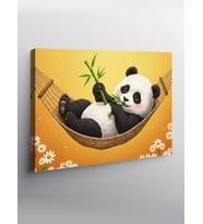 Kanvas Tablo Hamakta Panda