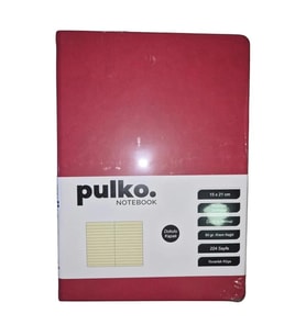 PULKO NOTEBOOK PND309437 KLASİK SERT KAPAK 15x21cm 80gr.224 SAYFA TERMO DERİ ÇİZGİLİ DEFTER - KIRMIZ