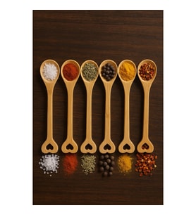Ahşap Baharat Kaşığı Seti 6’lı 15 cm