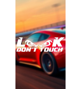 Look Dont Touch 20x6 Jdm Yazı Araba-motosiklet Cam Etiket Sticker Beyaz Renk