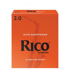 D'Addario RJA1020 Rico Orange Box Alto Saksafon Kamışı No: 2.0 (Başlangıç/Eğitim) - 10'lu Paket  Klasik Turuncu Kutu, Caz ve Eğitim İçin İdeal Standart