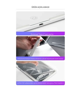 TechTic Araç İçi LED Işıklı Makyaj Aynası Dokunmatik Şarjlı 3 Modlu HD Güneşlik Aynası 23,5-12,7 cm