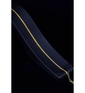 925 Ayar Gümüş Forse Çift Zincir Bileklik (Gold)