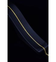 925 Ayar Gümüş Forse Çift Zincir Bileklik (Gold)