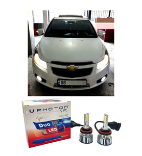 Chevrolet Cruze Led Xenon Uzun + Kısa Far Ampulü H4 Duo Yeni Seri Beyaz