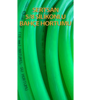 Silikonlu Bahçe Hortumu 5/8 Yeşil Renk 15 Metre