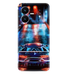 Vivo Y22S Kılıf Silikon Desen Özel Seri Neon Cars 1724
