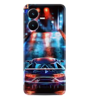 Vivo Y22S Kılıf Silikon Desen Özel Seri Neon Cars 1724