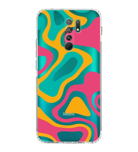 Xiaomi Redmi 9  Kamera Korumalı Kapak Renkli Desen Tasarımlı Şeffaf  Kılıf