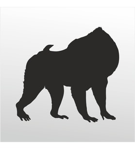 Folyo Sticker Orangutan 40cm Uzunluk (Karışık)