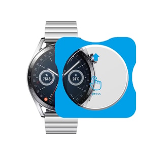 Huawei Watch GT3 46mm Uyumlu Kolay Takılabilir Takma Aparatlı Temperli Cam Ekran Koruyucu