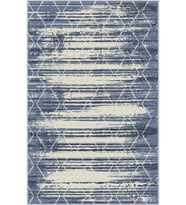Eliana Home Baskılı, Yıkanabilir Kaymaz Taban Salon Halısı LNA1619 100x150 cm (Mavi)