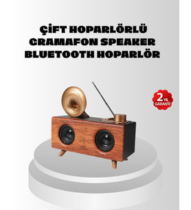 Çift Hoparlörlü Speaker 1800Mah Bataryalı Aux Usb Sd Kartlı