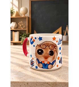 Sad Hamster Fizik Öğretmeni Baskılı Kupa - Öğretmene Hediye
