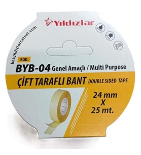 Yıldızlar Çift Taraflı Bant 24mmX25m - 2 adet