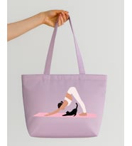 Yoga Tasarım Mat Saten Omuz Çantası (Lila)