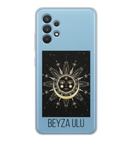 Samsung Sun Moon Tasarımlı Şeffaf Telefon Kılıfı