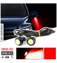 Kartal Göz Led Ayna Altı Led Eagle Eye Civatalı Kırmızı Renk 18mm