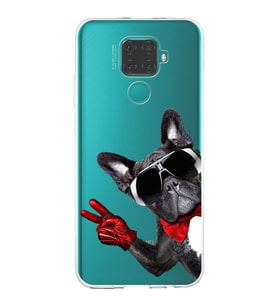 PrintiFy Huawei Mate 30 Lite ile Uyumlu 1mm Slim Fit Köpek 2 050e Baskılı Şeffaf  Kılıf