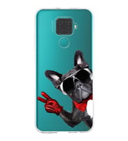 PrintiFy Huawei Mate 30 Lite ile Uyumlu 1mm Slim Fit Köpek 2 050e Baskılı Şeffaf  Kılıf