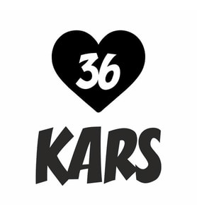 Kalpli 36 Kars Araba Sticker siyah 20x15 CM (Siyah)