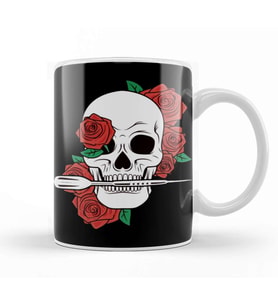 Skull Rose Darts Player Arrow Dartboard Dart Team Throwing Kupa Bardak Porselen