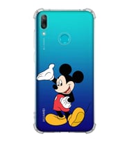Huawei Y7 2019  Köşe Korumalı Antişok Kapak Mickey Mouse Tasarımlı Şeffaf  Kılıf