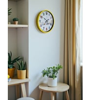 36 Cm Sarı Çocuk Odası Duvar Saati (Standart)