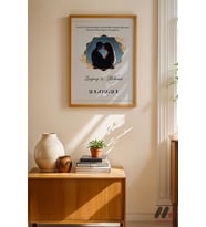 Kişiye Özel İllüstrasyonlu Çift Posteri, Ahşap Çerçeveli Duvar Tablosu