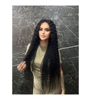 Siyah Afro Vip Tül Peruk Model - Gerçek Saç Dokusunda