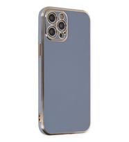 Newface Apple iPhone 12 Pro Kılıf Volet Silikon - Mavi