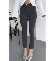 Kadın Diane Yüksek Bel Toparlayıcı Likralı Dar Paça Çimalı Kumaş Pantolon