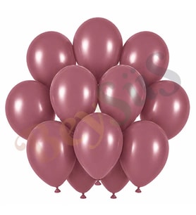 Rosewood Renk Lateks Retro Balon (30 cm) - 12 Adet